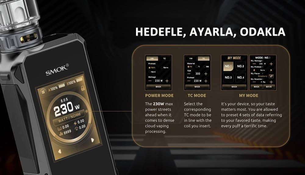 Smok G Priv 4 ayarları